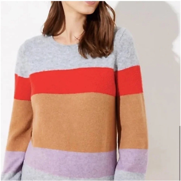 LOFT Sweaters - LOFT Plus Soft Pullover Color Block Sweater Size 24/26 ❤️